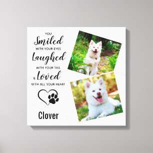 Pet Dog Memorial Dog Photo Canvas Print