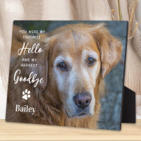Pet Dog Memorial - Favorite Hello Hardest Goodbye