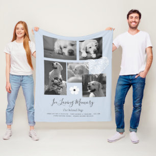 Pet Dog Memorial Keepsake Photo Collage Gift Poem  Fleece Blanket