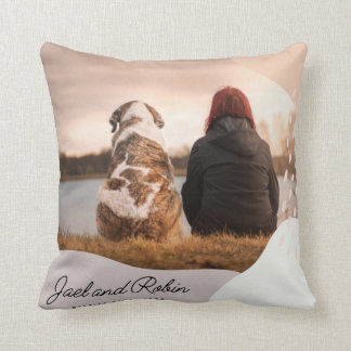 Pet Dog Memorial Keepsake Photo Collage Throw Pill Pillow