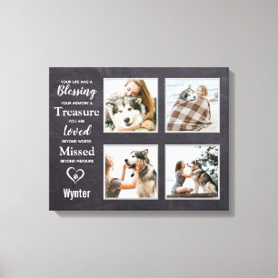 Pet Dog Memorial Pet Loss Photo Collage Canvas Print