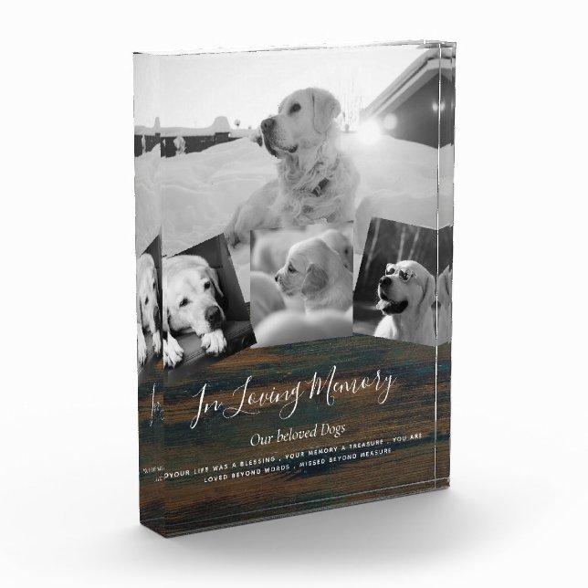 Pet Dog Memorial Photo Collage Remembrance Poem (Left)