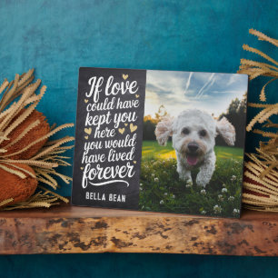 Pet Dog Memorial Quote Photo Plaque
