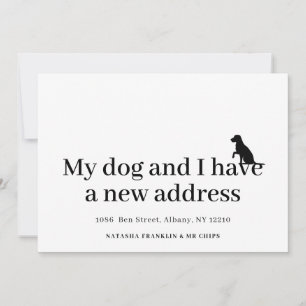 Pet Dog New Address We've Moved Announcement