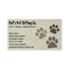 Pet Dog or Cat Paw Prints on Faux Weatherd Wood