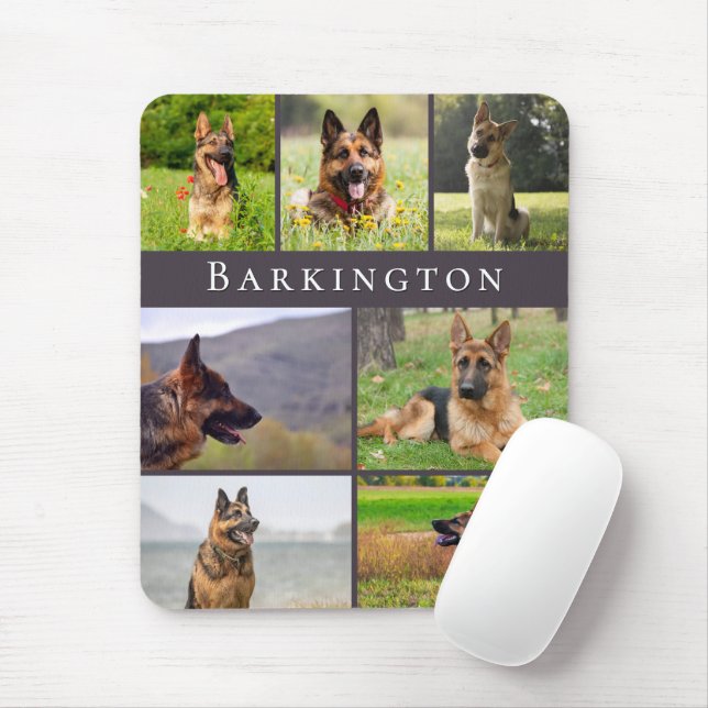 Pet Dog Photo Collage Personalized Mouse Pad (With Mouse)