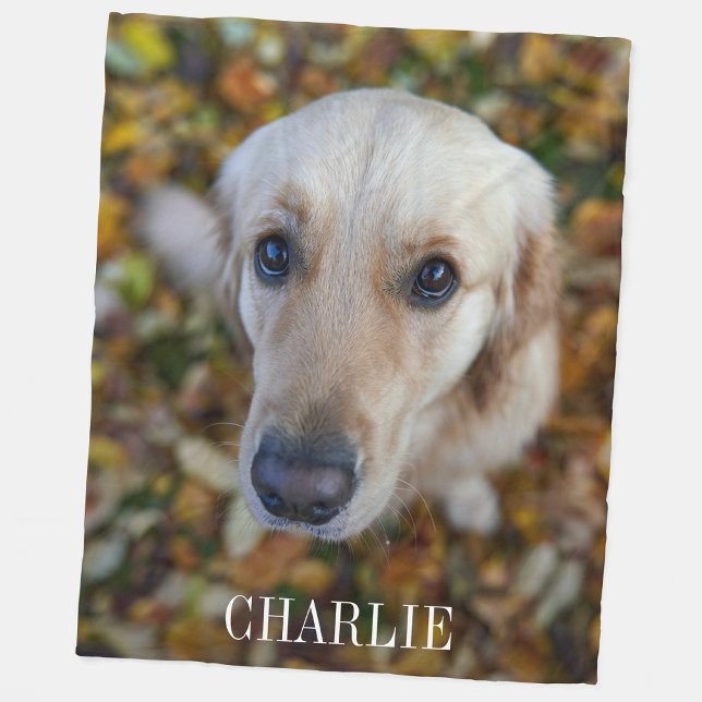 Pet Dog Photo Personalized Fleece Blanket (Pet dog or cat photo personalized fleece blanket)
