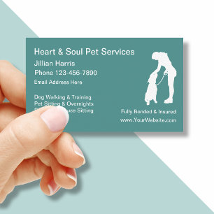 Pet Dog Sitting Services Business Card