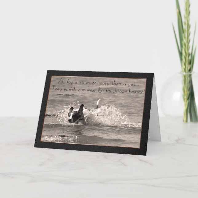 Pet Dog Sympathy Card - Touch Our Hearts (Front)