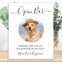 Pet Dog Wedding Open Bar Custom Photo Drinks On Us