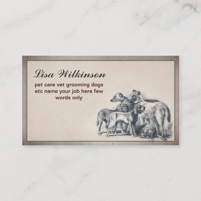 pet dogs business card (Front)