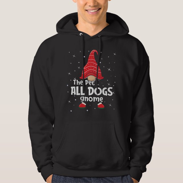 Pet Dogs Gnome Family Matching Christmas Funny Paj Hoodie (Front)