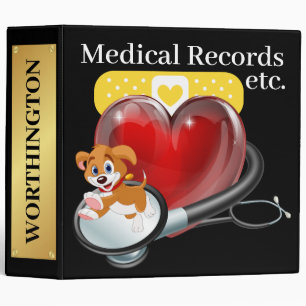 Pet, etc. Medical Records Binder - See Back