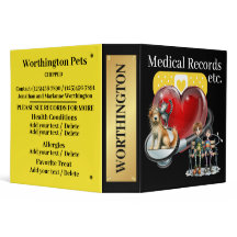 Pet, etc. Medical Records Binder - See Back