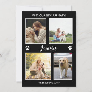Pet Faire-part New Fur Baby Collage photo