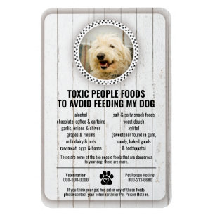 Pet Food Safety Dangerous People Foods to Avoid 2  Magnet