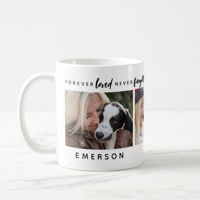 Pet Forever Loved Never Forgotten Photo Coffee Mug (Left)