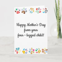 Pet Four-Legged Child Cat Dog Mother's Day