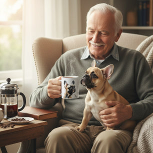 Pet French Bull Watercolor Personalize Coffee Mug