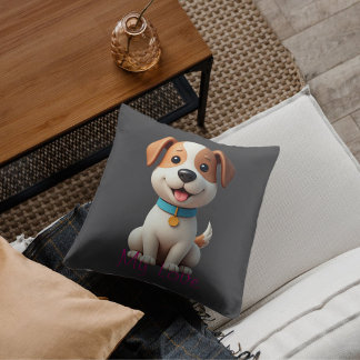 Pet Friend Dog My Love Gift | BFF  Photo Throw Pillow