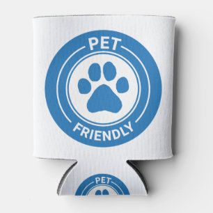 Pet Friendly Bestie Westie Drawn Paw - Blue  Can Cooler