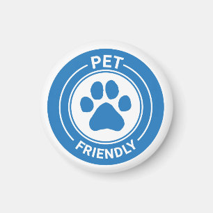Pet Friendly Bestie Westie Drawn Paw - Blue Magnet