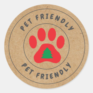 Pet Friendly Kraft Label Christmas themes
