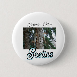 Pet friends besties add name pet photo animal love 2 inch round button