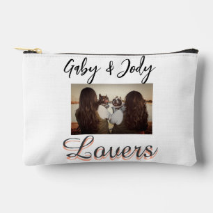 Pet friends besties add name pet photo animal love accessory pouch