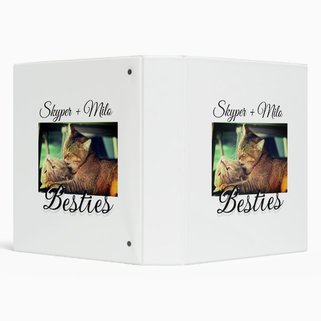 Pet friends besties add name pet photo animal love binder (Background)