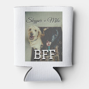 Pet friends besties add name pet photo animal love can cooler