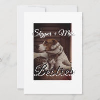 Pet friends besties add name pet photo animal love