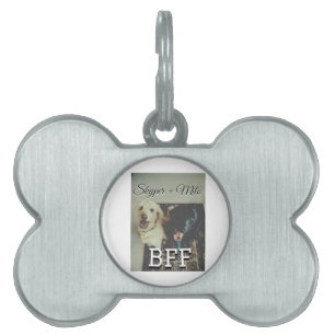 Pet friends besties add name pet photo animal love ID tag