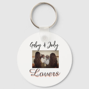 Pet friends besties add name pet photo animal love keychain