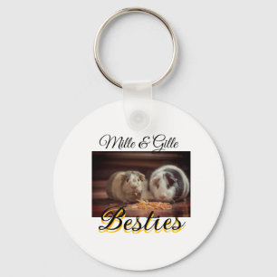 Pet friends besties add name pet photo animal love keychain