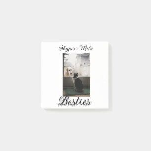 Pet friends besties add name pet photo animal love post-it notes