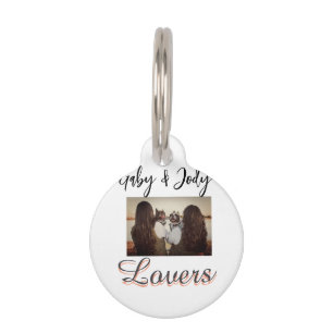 Pet friends besties add name pet photo animal love tag