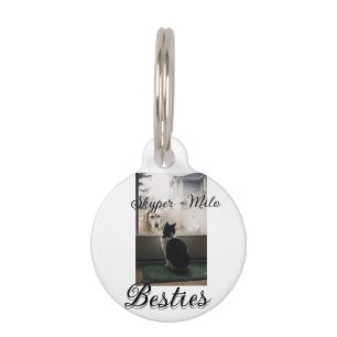 Pet friends besties add name pet photo animal love tag