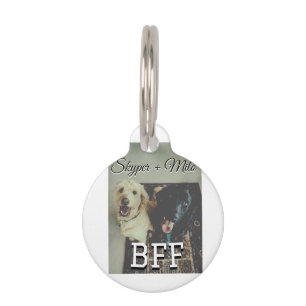 Pet friends besties add name pet photo animal love tag