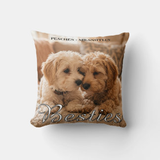 Pet Friends Dog Dad, birthday gift for dad Throw Pillow