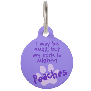 Pet Funny Humour, Paws, Name, Phone Pastel Purpl Tag