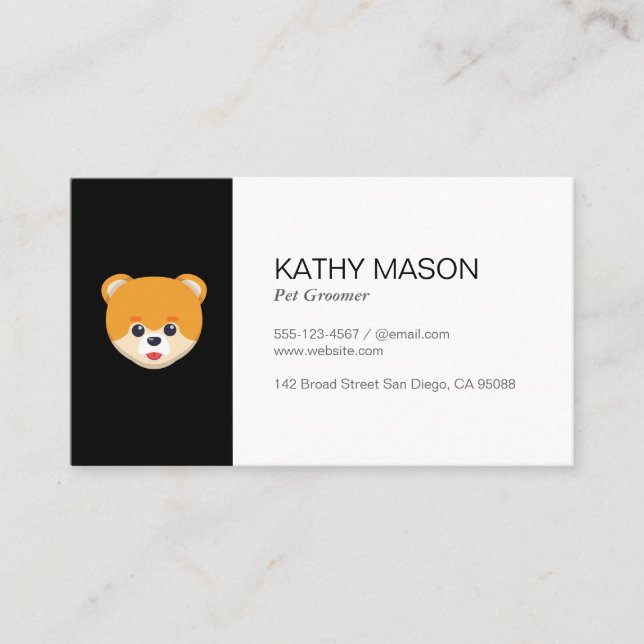 Pet Groomer Business Card (Front)