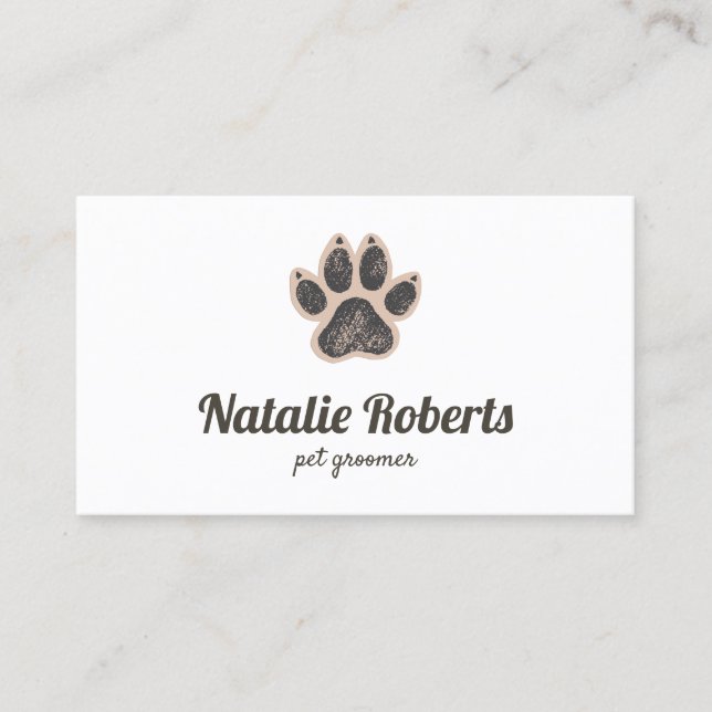 Pet Groomer Business Card  (Front)