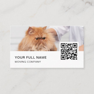 Pet Groomer QR Code Logo Social Media Business Card