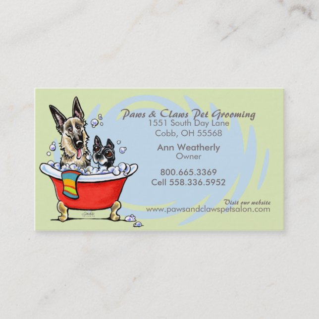 Pet Groomer Spa Wet Dogs Green Tea Appointment (Front)