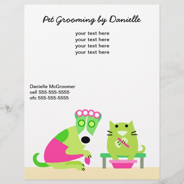 Pet Groomer's Promotional Flyer (Front)