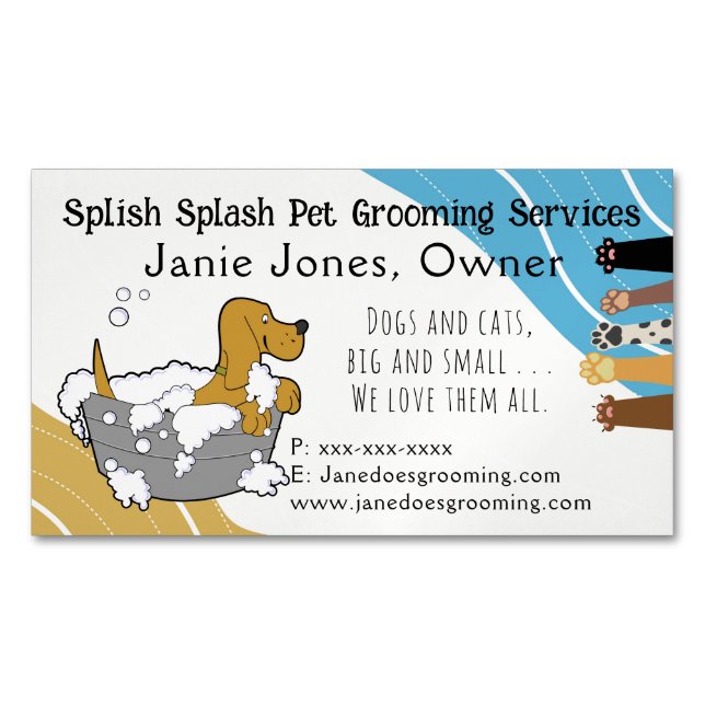 Pet Grooming and Veterinary Services Magnet (Front)