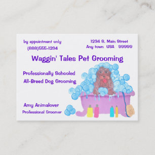 Pet Grooming Appointment And Business Card