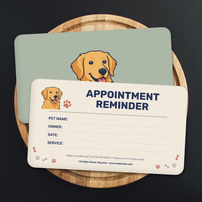 Pet Grooming Appointment Card (Pet Grooming Appointment Card)