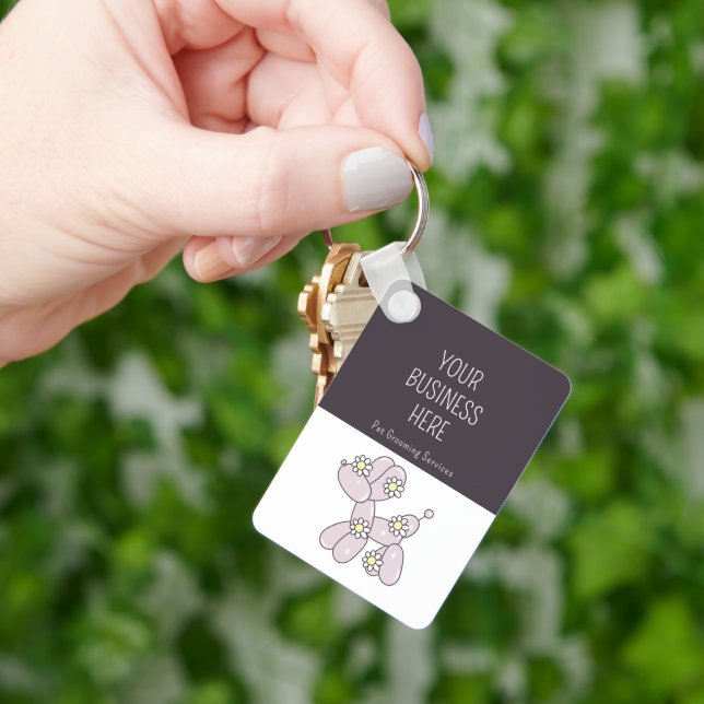 Pet grooming balloon dog merch company keychain (Hand)